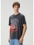 Gri Slogan Baskılı T-Shirt 3