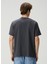 Gri Slogan Baskılı T-Shirt 4