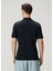 Lacivert Polo Yaka Logo Nakışlı T-Shirt 4