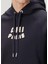 Lacivert Kapüşonlu Logolu Organik Pamuk Sweatshirt 5