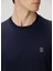 Lacivert Logo Nakışlı T-Shirt 5