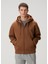 Taba Kapüşonlu Logo Detaylı Sweatshirt 1