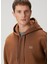Taba Kapüşonlu Logo Detaylı Sweatshirt 5