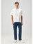 Beyaz Ekose Baskı Detaylı T-Shirt 2