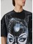 Siyah Animasyon Baskılı T-Shirt 5