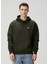 Loose Fit Haki Kapüşonlu Sweatshirt 1
