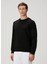 Siyah Logo Nakışlı Sweatshirt 3