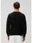 Siyah Logo Nakışlı Sweatshirt 4