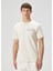 Krem Grafik Baskılı T-Shirt 1