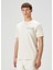 Krem Grafik Baskılı T-Shirt 3