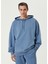 Free Heaven Coronet Blue Kapüşonlu Oversize Erkek Sweatshirt 2