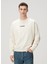 Beyaz Logo Baskılı Sweatshirt 1