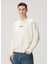 Beyaz Logo Baskılı Sweatshirt 3