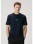 Lacivert Logo Baskılı T-Shirt 1