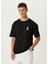 Siyah Baskı Detaylı T-Shirt 1