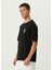 Siyah Baskı Detaylı T-Shirt 3