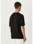 Siyah Baskı Detaylı T-Shirt 4