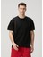 Siyah File Garni Detaylı T-Shirt 1