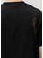 Siyah File Garni Detaylı T-Shirt 6