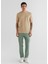 Bej Bisiklet Yaka Slim Fit Kısa Kollu Erkek T-Shirt 3