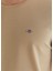 Bej Bisiklet Yaka Slim Fit Kısa Kollu Erkek T-Shirt 5