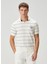 Mavi Beyaz Polo Yaka Çizgili T-Shirt 1