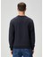 Lacivert Logo Baskılı Sweatshirt 4