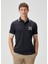 Lacivert Polo Yaka Baskılı T-Shirt 1