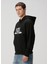 Siyah Kapüşonlu Sweatshirt 3