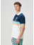 Mavi Beyaz Polo Yaka Organik Pamuk T-Shirt 3