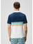 Mavi Beyaz Polo Yaka Organik Pamuk T-Shirt 4