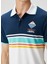 Mavi Beyaz Polo Yaka Organik Pamuk T-Shirt 5