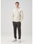 Regular Fit Bej Kapüşonlu Sweatshirt 2