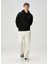 Siyah Kapüşonlu Logo Baskılı Sweatshirt 2
