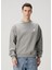 Gri Logo Nakışlı Sweatshirt 1