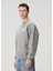 Gri Logo Nakışlı Sweatshirt 3