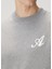 Gri Logo Nakışlı Sweatshirt 5