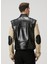 Siyah Kemerli Deri Biker Ceket 4