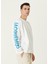 Beyaz Logo Baskılı Sweatshirt 3