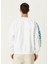 Beyaz Logo Baskılı Sweatshirt 4