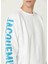 Beyaz Logo Baskılı Sweatshirt 5
