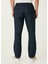 Lacivert Beli Kordonlu Keten Pantolon 3