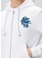 Beyaz Kapüşonlu Logo Nakışlı Sweatshirt 5