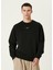 Siyah Logo Baskılı Sweatshirt 1