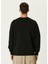 Siyah Logo Baskılı Sweatshirt 4