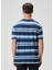 Indigo Çizgi Desenli T-Shirt 4