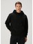 Siyah Kapüşonlu Logo Detaylı Sweatshirt 1
