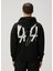 Siyah Kapüşonlu Logo Detaylı Sweatshirt 4