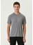 Gri Logo Detaylı Yün T-Shirt 1