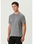 Gri Logo Detaylı Yün T-Shirt 3